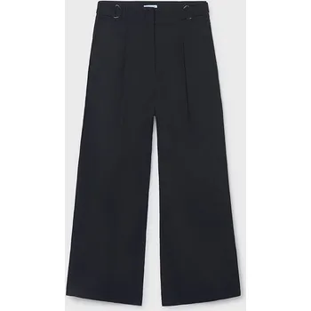 Dívčí kalhoty Kalhoty zvonové s přezkami černé JUNIOR Mayoral velikost: 140 (10 let)