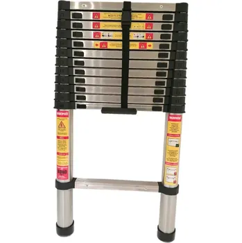 Žebřík Teleskopický nerezový žebřík RONO STANDARD 3,8 m (Teleskopický žebřík)