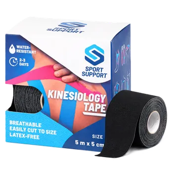 Tejpovací páska Kineziologická tejpovací páska černá 5m × 5cm
