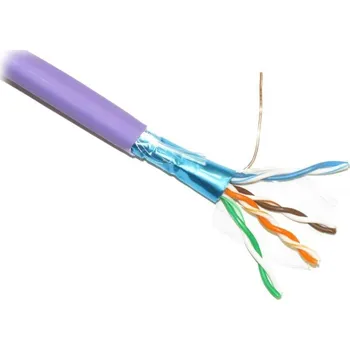 Síťový kabel PLANET kabel FTP, drát, 4pár, Cat 5e, LS0H, Dca, Planet Elite, balení 305m, fialový