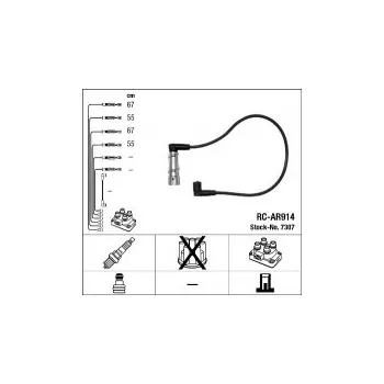 Zapalovací kabel Sada kabelů pro zapalování NGK RC-AR914 - ALFA ROMEO