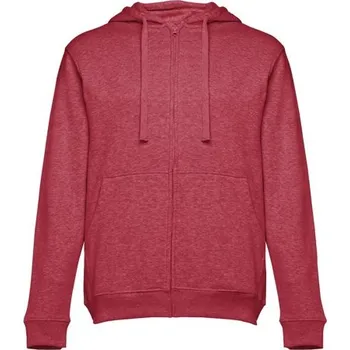 Pánská mikina THC AMSTERDAM II. Men's hoodie in cotton and polyester with full zip - Heather Red / S