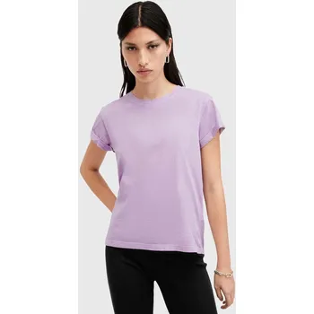 Pánské oblečení Bavlněné tričko AllSaints ANNA W191JB fialová 04X, vel. L
