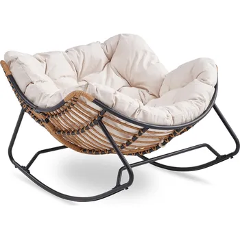 Křeslo Houpací křeslo Elton béžové/černé