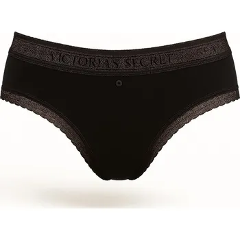 Kalhotky Victorias Secret klasické bavlněné kalhotky Stretch Logo brand černé 12-QB4