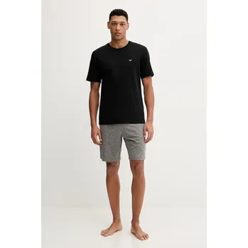 Pánské pyžamo Bavlněné pyžamo Emporio Armani Underwear EM000399.AF18885 černá 99X, vel. M