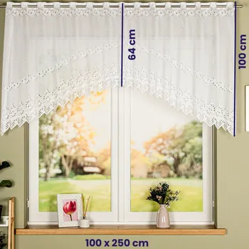 Záclona Kusová záclona Marta 100x250 cm