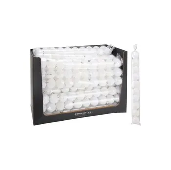 Vánoce Vánoční koule 50 mm - Bílá, sada 10 kusů