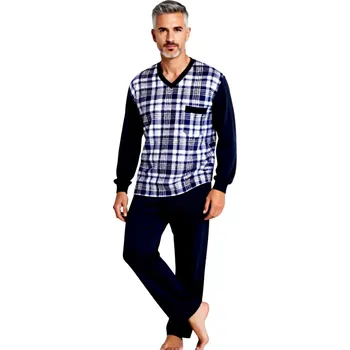 Pánské pyžamo Pánské Pyžamo Dlouhé FOLTÝN PD 396 Velikost: 6XL