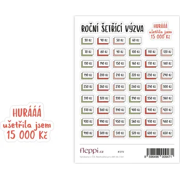 samolepka Fleppi Samolepky Roční šetřící výzva
