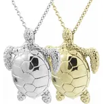 Přívěsek Mořská želva z nerezové oceli s řetízkem - Light Gold RL