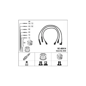 Zapalovací kabel Sada kabelů pro zapalování NGK RC-AR414 - ROVER