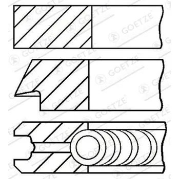 Motor automobilu Sada pístních kroužků GOETZE ENGINE 08-502905-00
