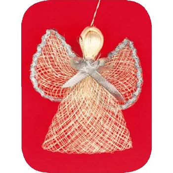 Anděl se stříbrným lemem na křídlech 9cm