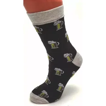 Dámské ponožky Veselé ponožky černo - sv.šedé - vel. 39 - 46 vel. 39 - 42