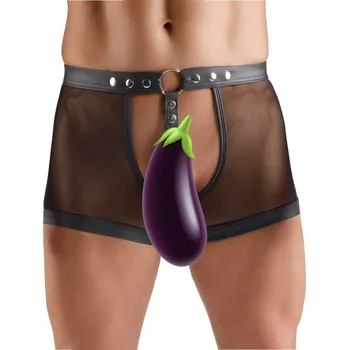 Pánské erotické prádlo Svenjoyment Delicate Net Jock Pants with Cock Ring 2100398 Black Velikost XL