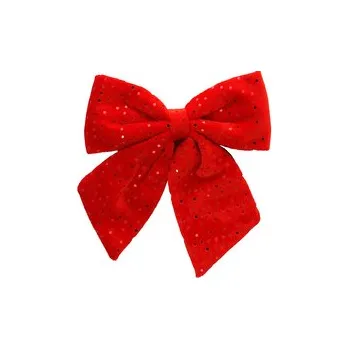 Vánoce Velká mašle červená 22×30 cm, vánoční ozdoba