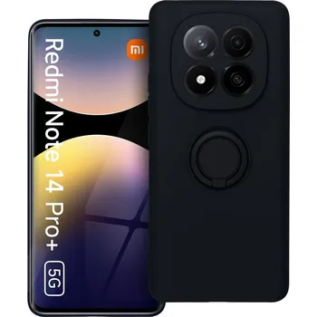 Náhradní díl pro mobilní telefon Kryt Silikonový kroužek Pouzdro Xiaomi Redmi Note 14 Pro Plus 5G Black