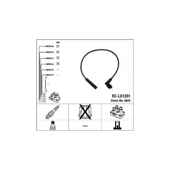 Zapalovací kabel Sada kabelů pro zapalování NGK RC-LD1201 - LADA