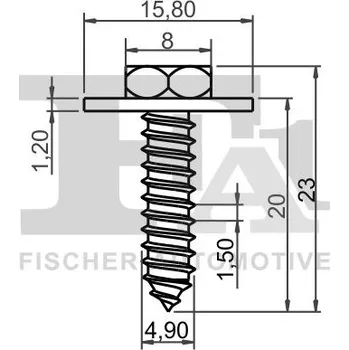 Lišta karosérie Klip, ozdobná / ochranná lišta FA1 89-70005.5