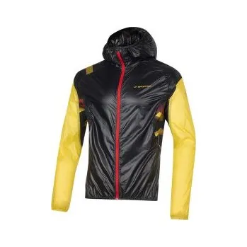 Pánská větrovka La Sportiva BLIZZARD WINDBREAKER Jacket Men Black/Yellow černá M