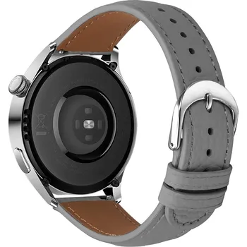 Ostatní příslušenství k chytrým hodinkám VSECHNONAMOBIL 134323 LEATHER Kožený řemínek pro Amazfit Active Max šedý
