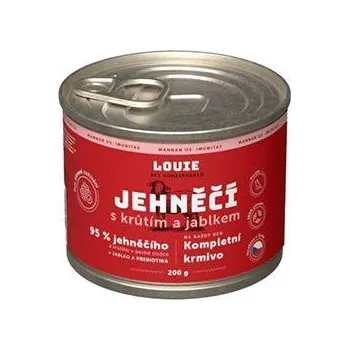 Krmivo pro psa Louie Dog konz. Jehněčí s krůtím,jablk.prebiotiky 200g