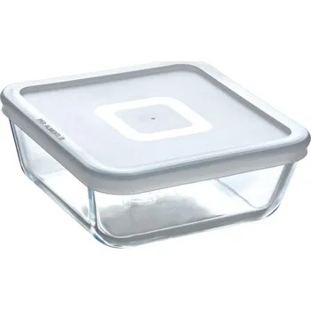 Dóza na potraviny Dóza na potraviny s vekom štvorcová, 15x15x6cm, 0,8L, sklo číre PYREX
