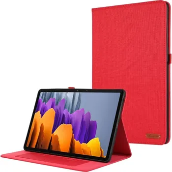 Pouzdro na tablet VSECHNONAMOBIL 65557 FABRIC Zaklápěcí obal pro Samsung Galaxy Tab S9 Ultra / Tab S10 Ultra červený