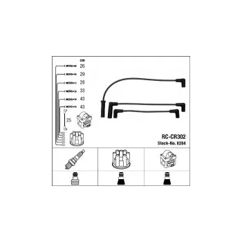 Zapalovací kabel Sada kabelů pro zapalování NGK RC-CR302 - JEEP