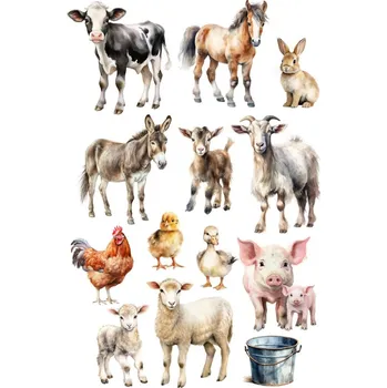 Jedlá dekorace na dort Jedlý papír - Velká farma a zvířátka A4 Jedlý papír