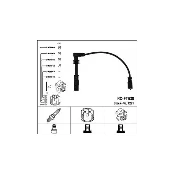 Zapalovací kabel Sada kabelů pro zapalování NGK RC-FT638 - FIAT
