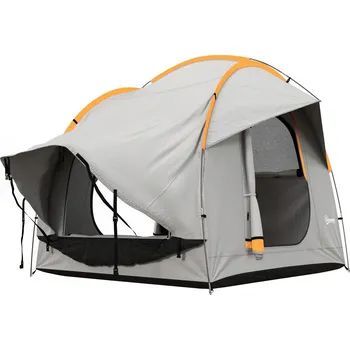 Stan Kempovací stan Car Tent 239 cm x 210 cm x 210 cm | oranžový + šedý