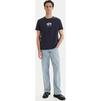 Pánské tričko Alpha Industries T-Shirt Basic 118533 Tmavomodrá Regular Fit L