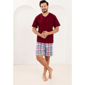 Pánská móda PÁNSKÉ PYŽAMO 505 BIG W/26 kaštanové 2XL