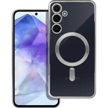 Náhradní kryt pro mobilní telefon Kryt Cover Electro Mag Cover s MagSafe Samsung Galaxy A55 Silver