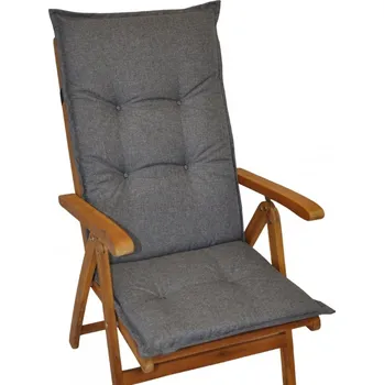 Axin Trading s.r.o. Polstr na teakové zahradní křeslo UNI excelent vysoké - látka voděodolná šedá