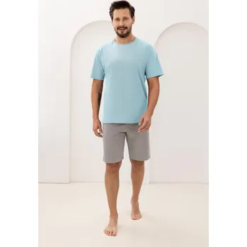 Pánská móda PÁNSKÉ PYŽAMO 508 BIG W/26 tyrkysová 2XL