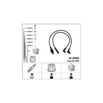Zapalovací kabel Sada kabelů pro zapalování NGK RC-CR604 - CITROËN, PEUGEOT