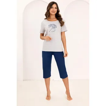 Pánská móda DÁMSKÉ PYŽAMO 732 BIG W/26 tmavě modrá 2XL