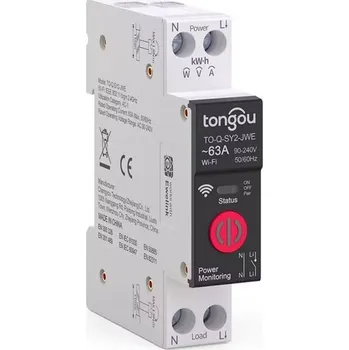 Jistič Jistič 1-63A s ovládáním wifi a elektroměrem Tongou TO-Q-SY2-JWE