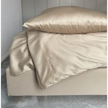 Povlečení HEDDA Povlečení bavlněný satén Laila béžové - set 140x200 cm, 70x90 cm