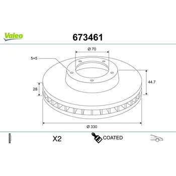 Brzdový kotouč Brzdový kotouč VALEO 673461