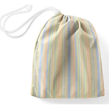 Bavlněný pytlík/sáček na přezůvky Sandra SA-734 Pastelově barevné proužky