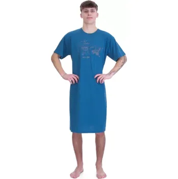 Pánská noční košile Pánská noční košile Ruko 3813/25M, 2XL, petrolejová