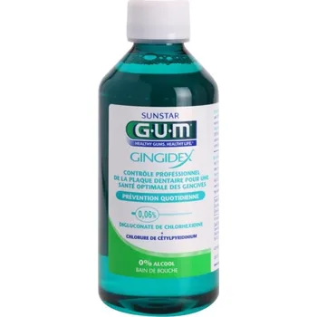 Ústní sprej G.U.M Gingidex 0,06% ústní voda proti zubnímu plaku a pro zdravé dásně bez alkoholu 300 ml