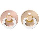 BIBS Colour Natural Rubber Size 2: 6+ months dudlík Blush Night / Vanilla Night 2 ks