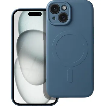 Náhradní kryt pro mobilní telefon Kryt Silicone Mag Cover Case Kompatibilní s Magsafe iPhone 15 Blue