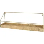 Chic Antique Kovová police s výpletem Wicker 55 cm