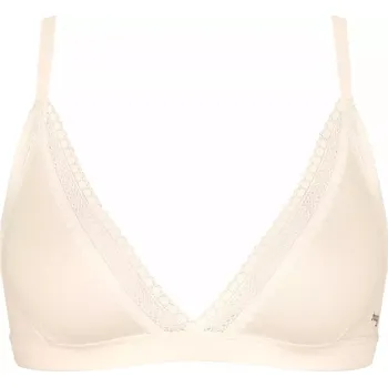 Podprsenka Dámská podprsenka GO Ribbed R Bralette - WHITE - ecru 6308 - SLOGGI WHITE XL